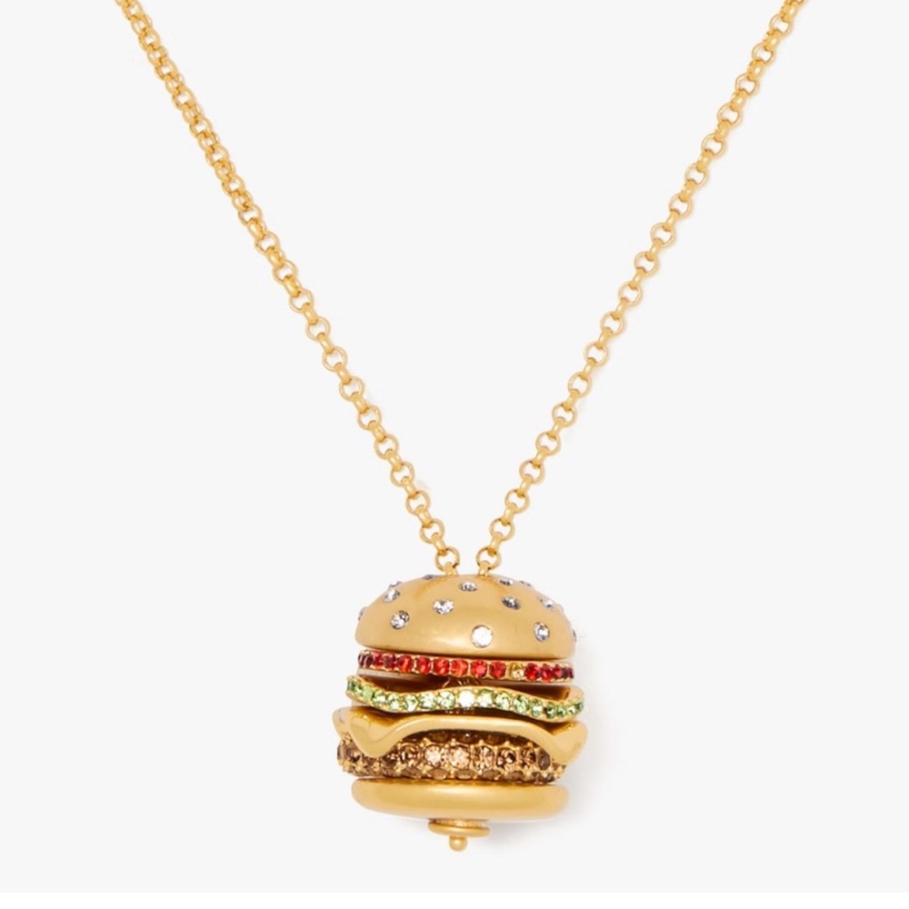 $198 Kate Spade Fast Food Burger Pendant - Picture 4 of 8